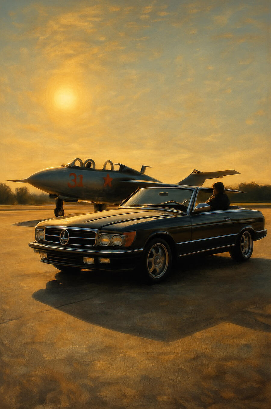 Yellow Porsche Buckingham fountain Available in limited quantities. For acquisition details, please inquire below.